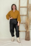 MILA BOTTLE ECO LEATHER PANTS