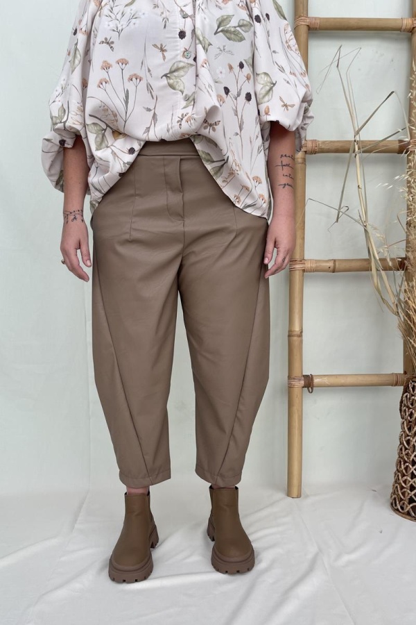 MILA BOTTLE ECO LEATHER PANTS