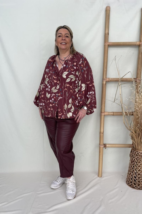 MILA BOTTLE ECO LEATHER PANTS