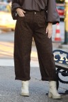 LEONA ANIMAL PRINT DENIM PANTS