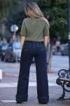 HEARTY PLAID WIDE LEG JEANS