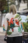 TROPICAL PARROT WRAP TOP