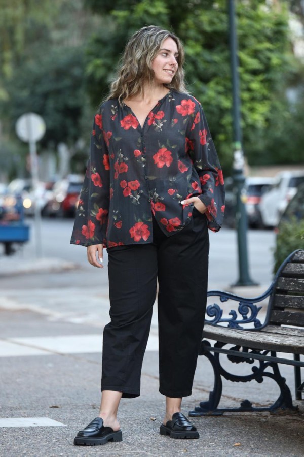 LISSA FLORAL ΒΟΥΑΛ ΠΟΥΚΑΜΙΣΟ