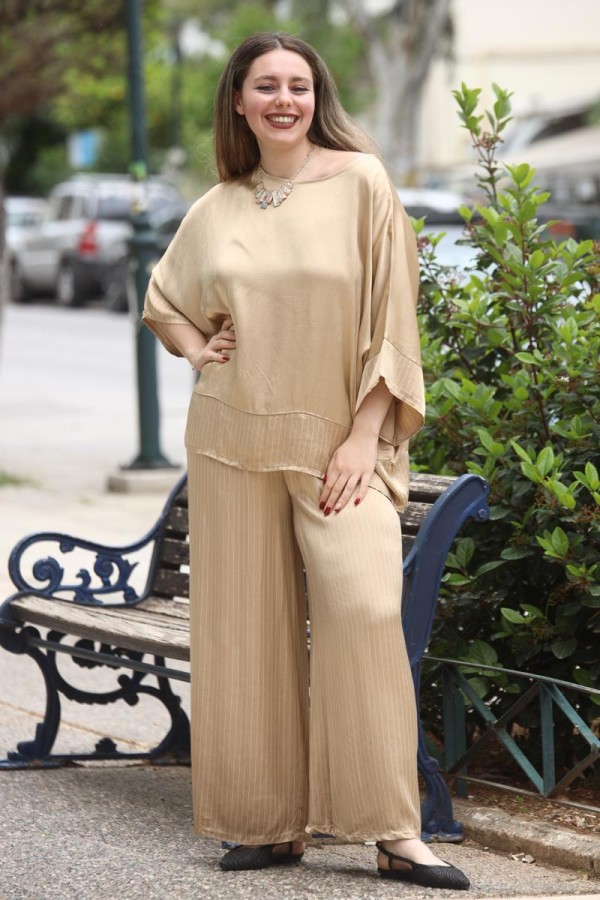 CELIA ΣΕΤ ΠΑΝΤΕΛΟΝΑ ΜΕ ΡΙΓΑ ΚΑΙ LOOSE TOP